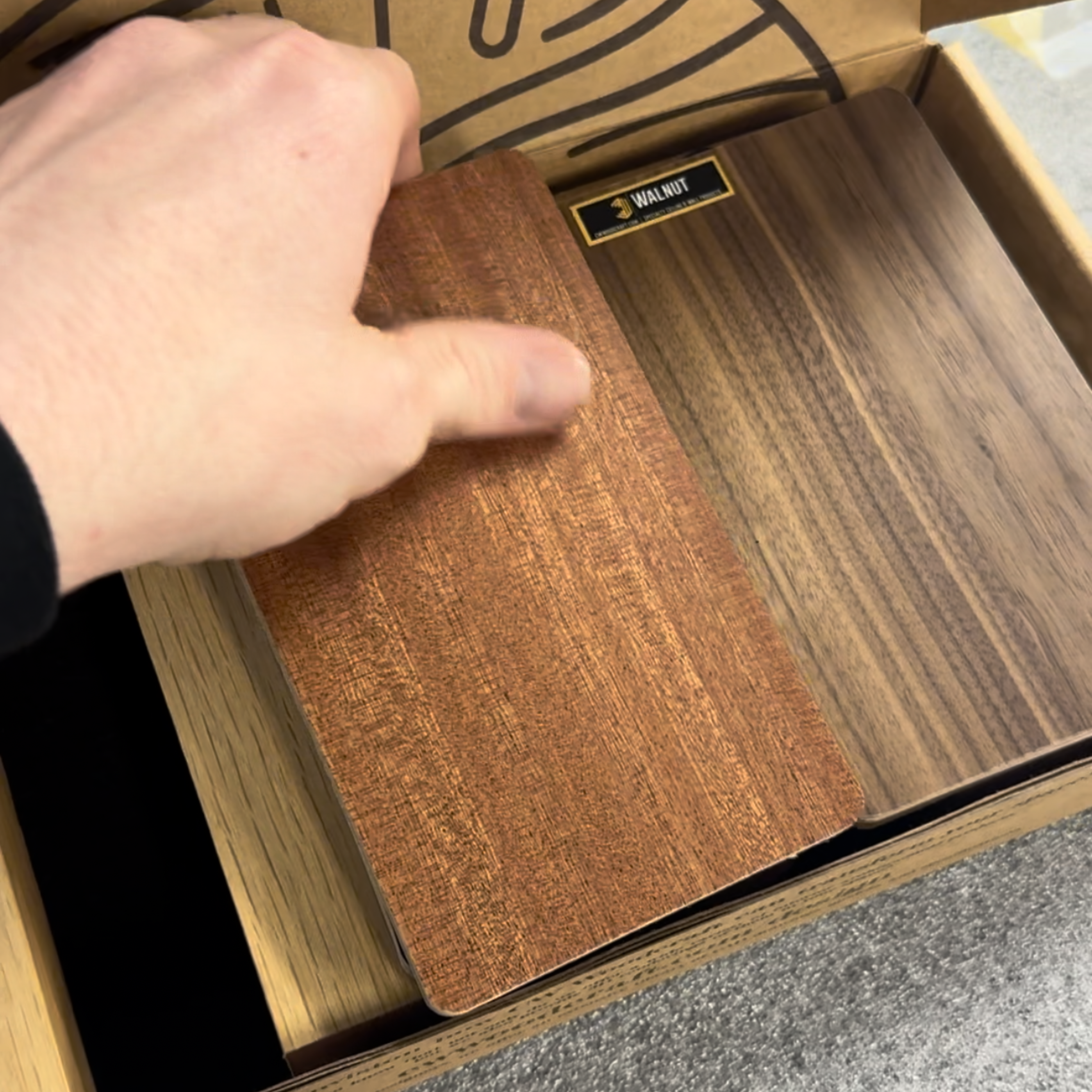 Sample Box | includes all standard wood species + optional mini panel