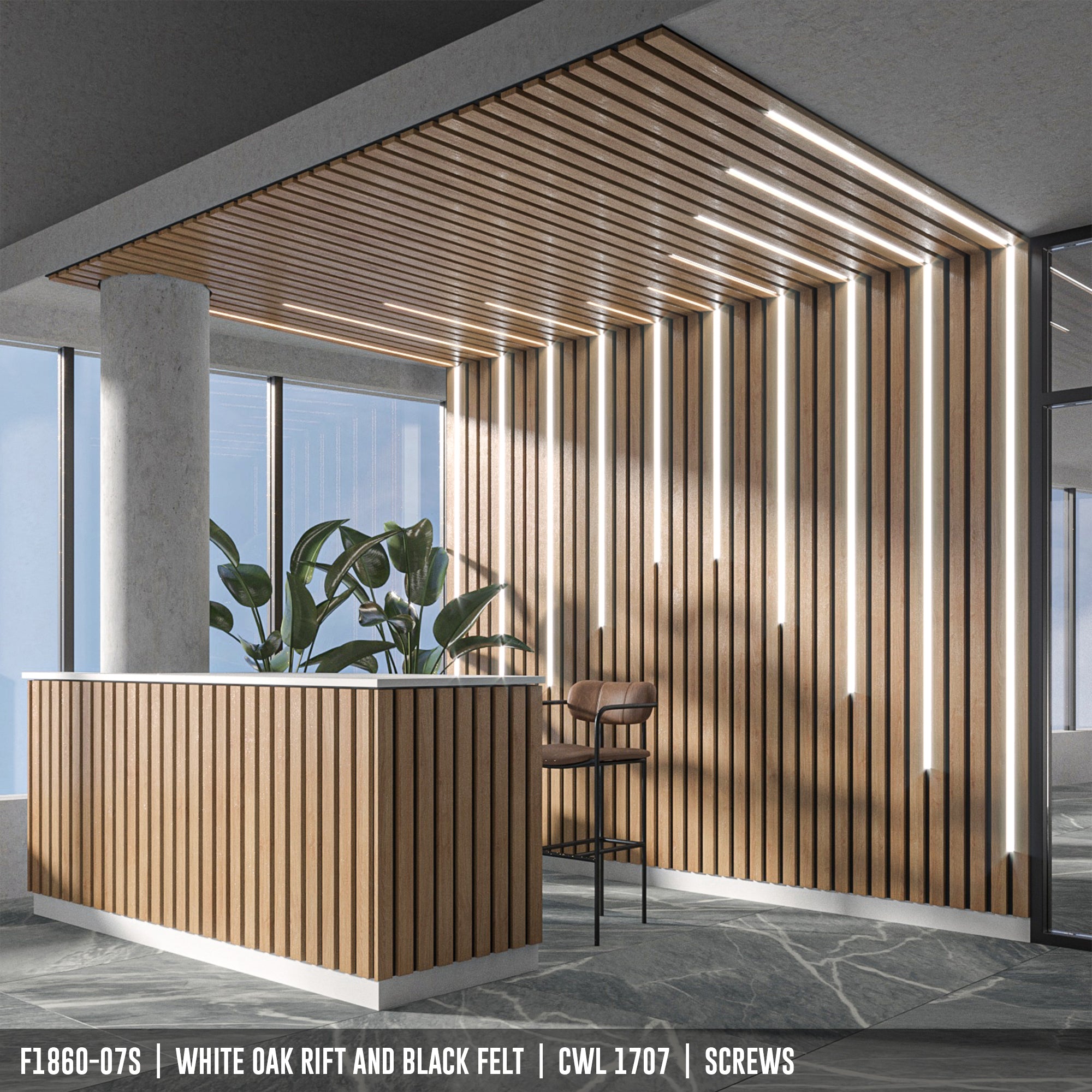 F1860-07S | Acoustical Linear Wood Panel