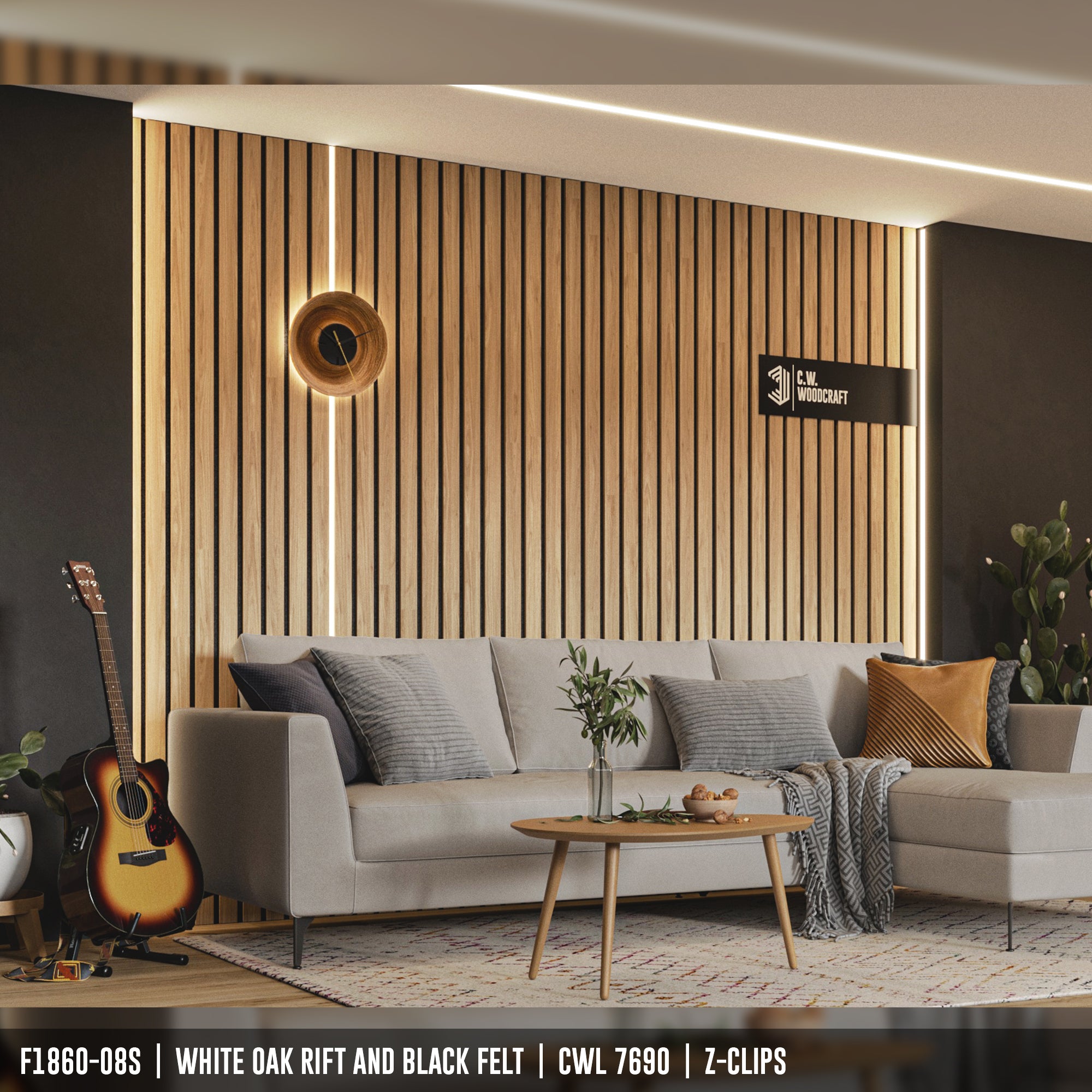 F1860-08S | Acoustical Linear Wood Panel