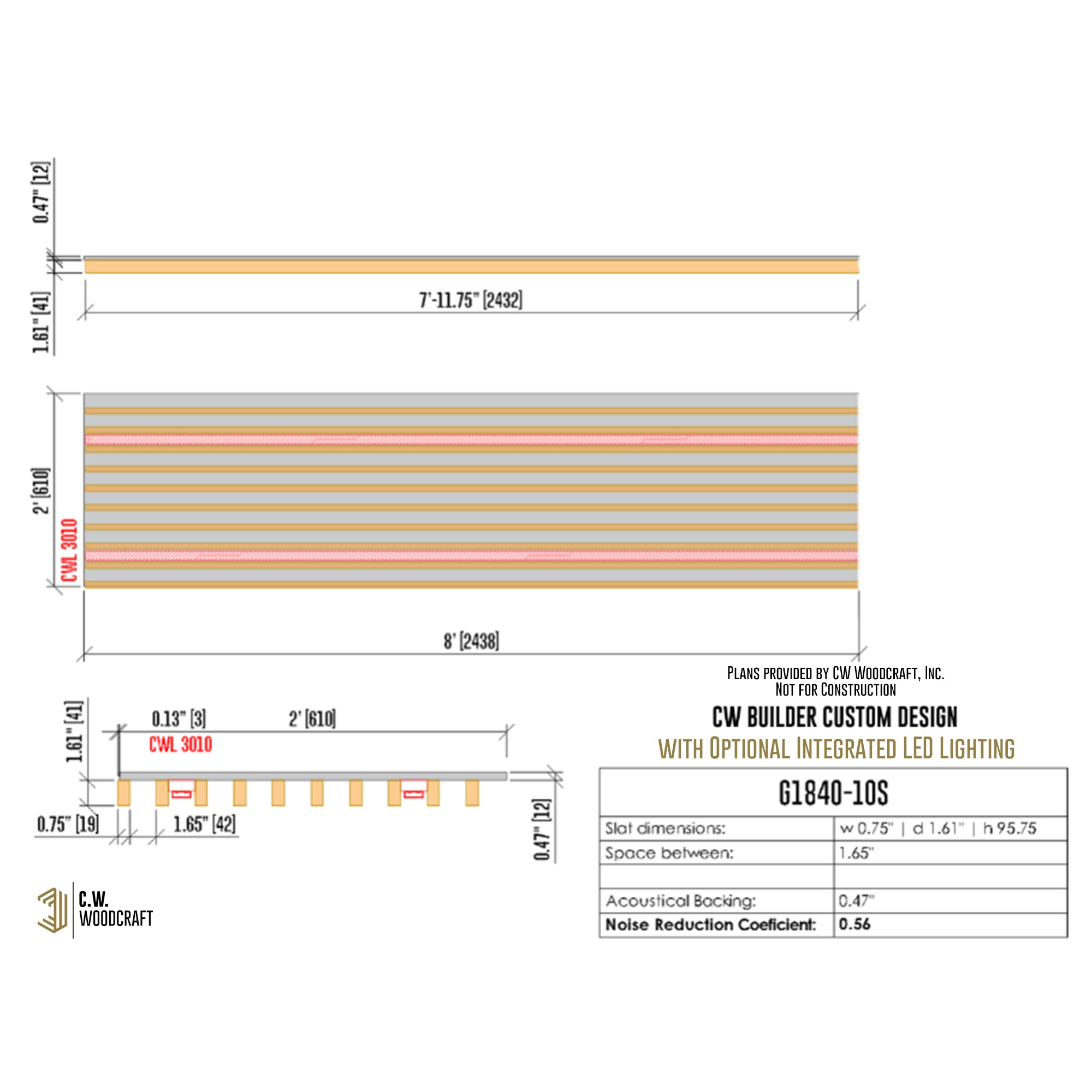 G1840-10S | Acoustical Linear Wood Panel