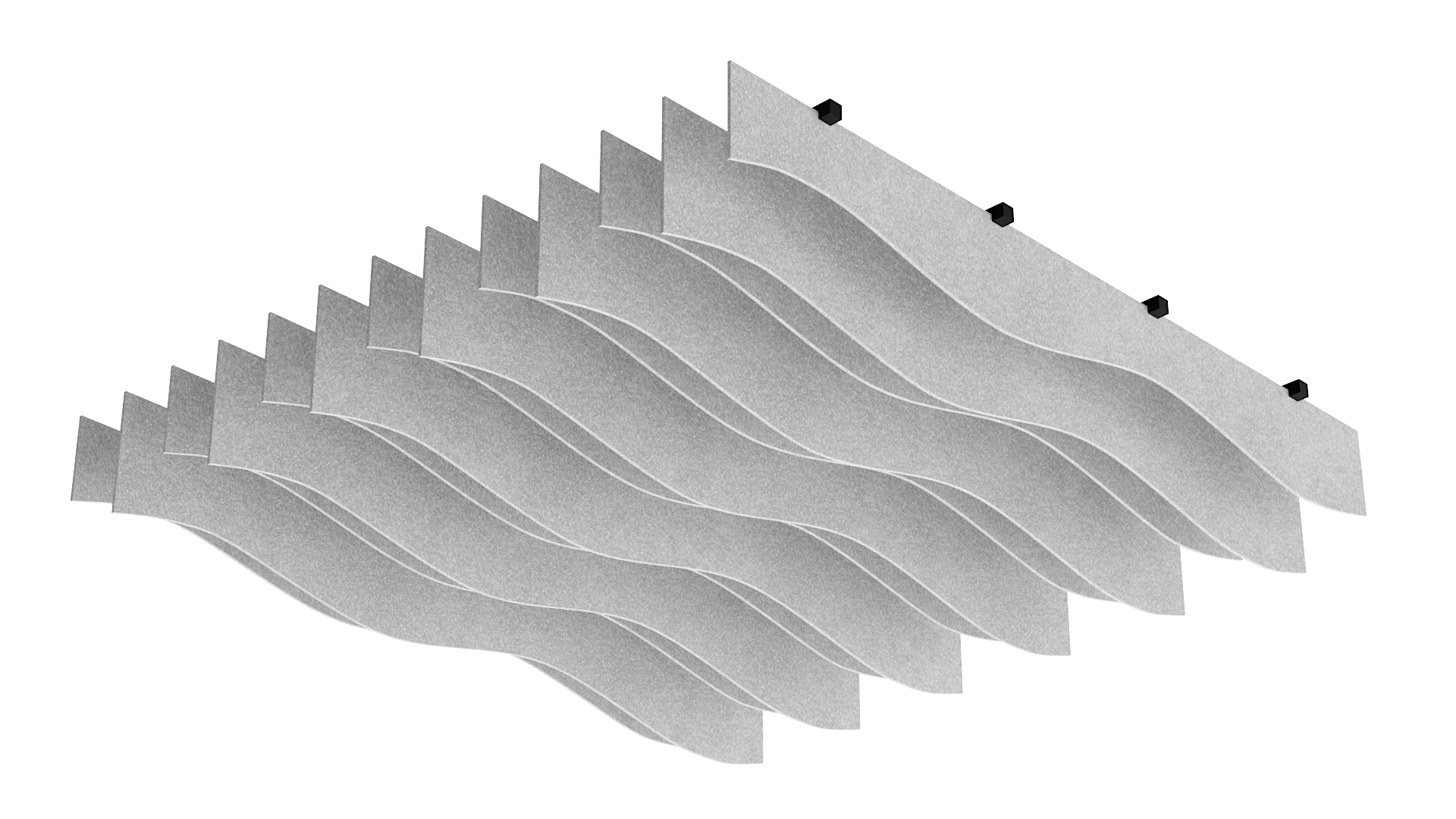 FC0001 | Koi Fish or Waves | Suspended Acoustical Ceiling Baffles System