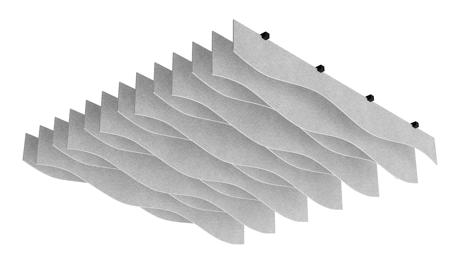 FC0001 | Koi Fish or Waves | Suspended Acoustical Ceiling Baffles System