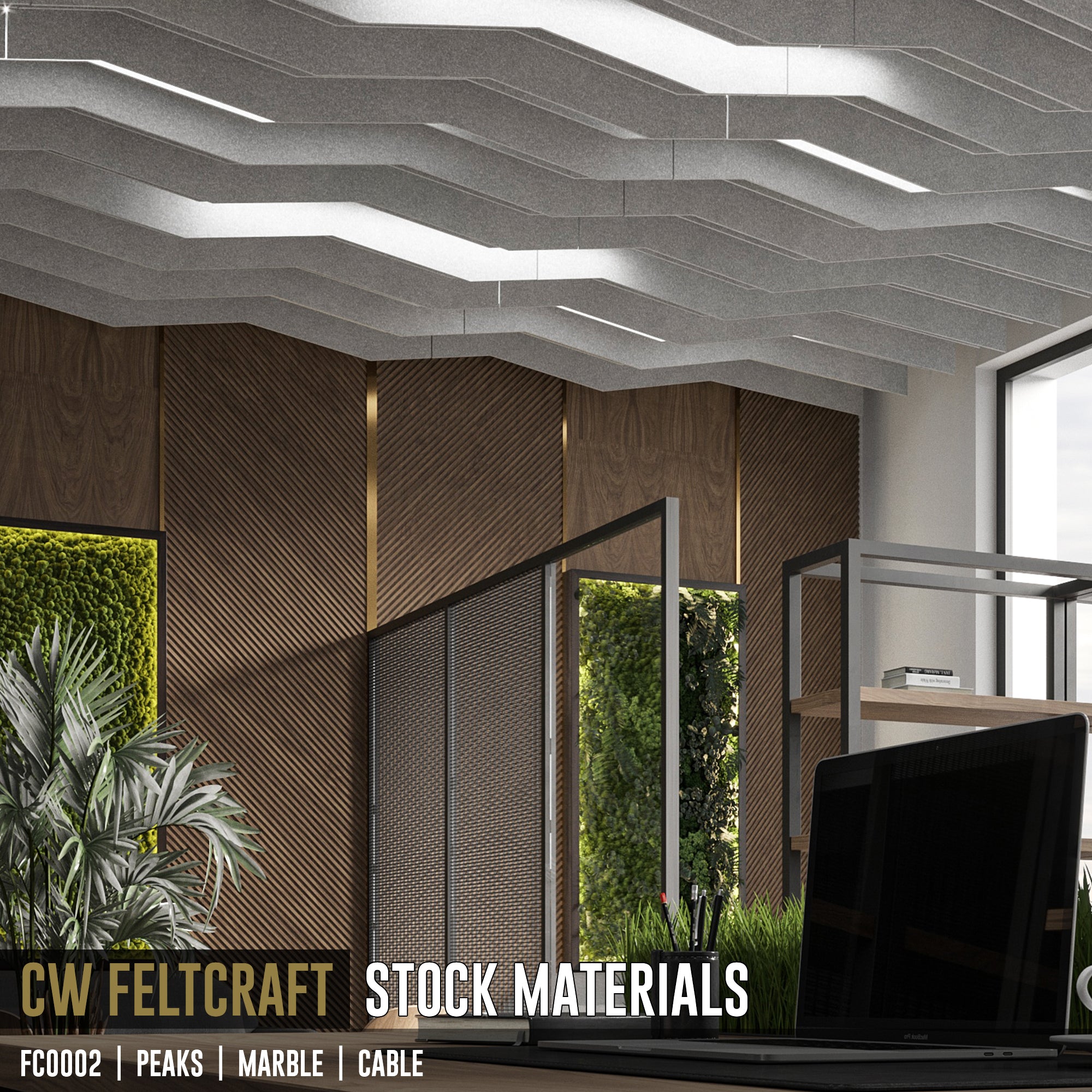 FC0002 | Peaks | Suspended Acoustical Ceiling Baffles System