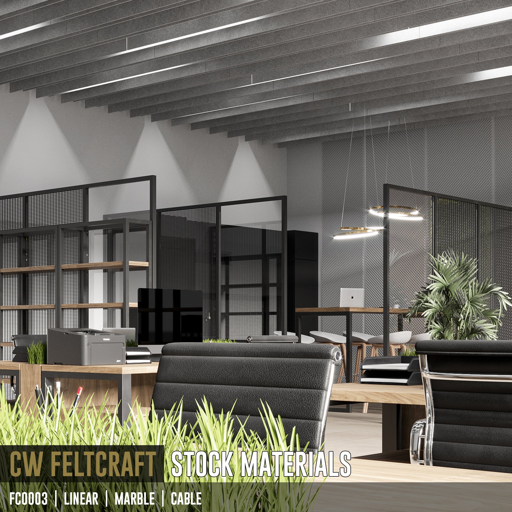 FC0003 | Linear | Suspended Acoustical Ceiling Baffles System