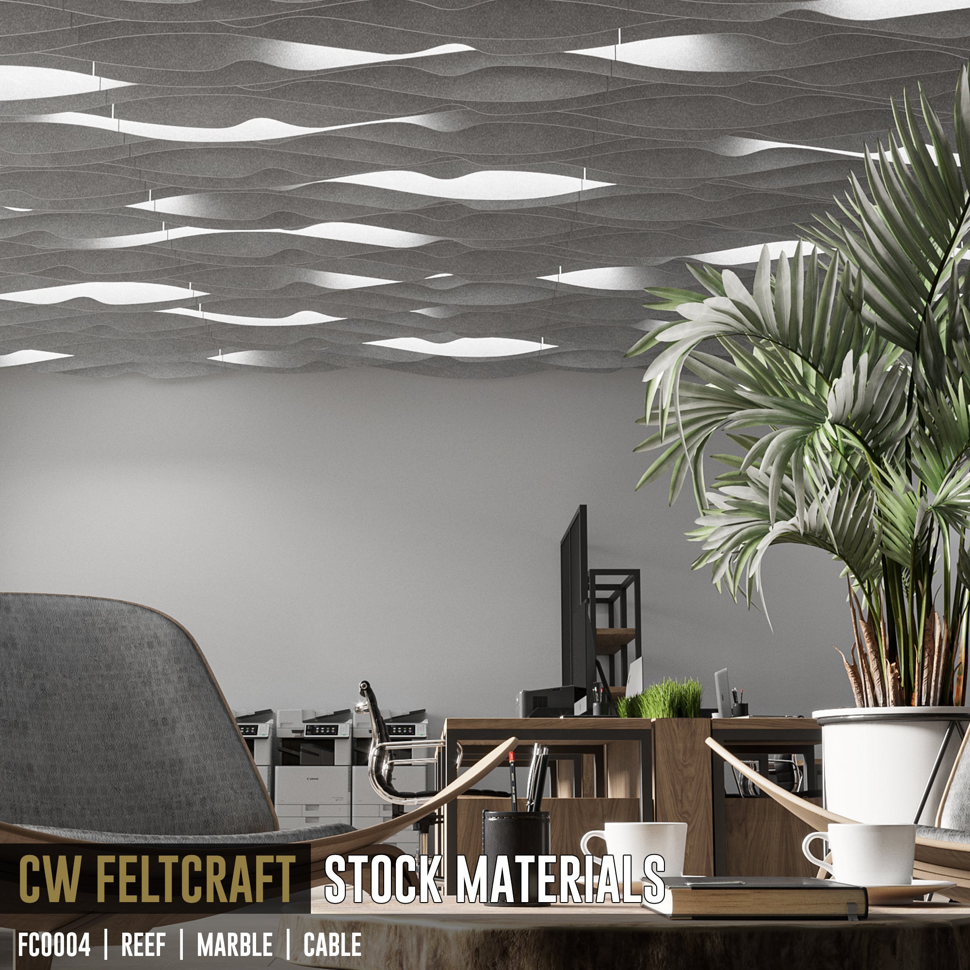 FC0004 | Reef | Suspended Acoustical Ceiling Baffles System