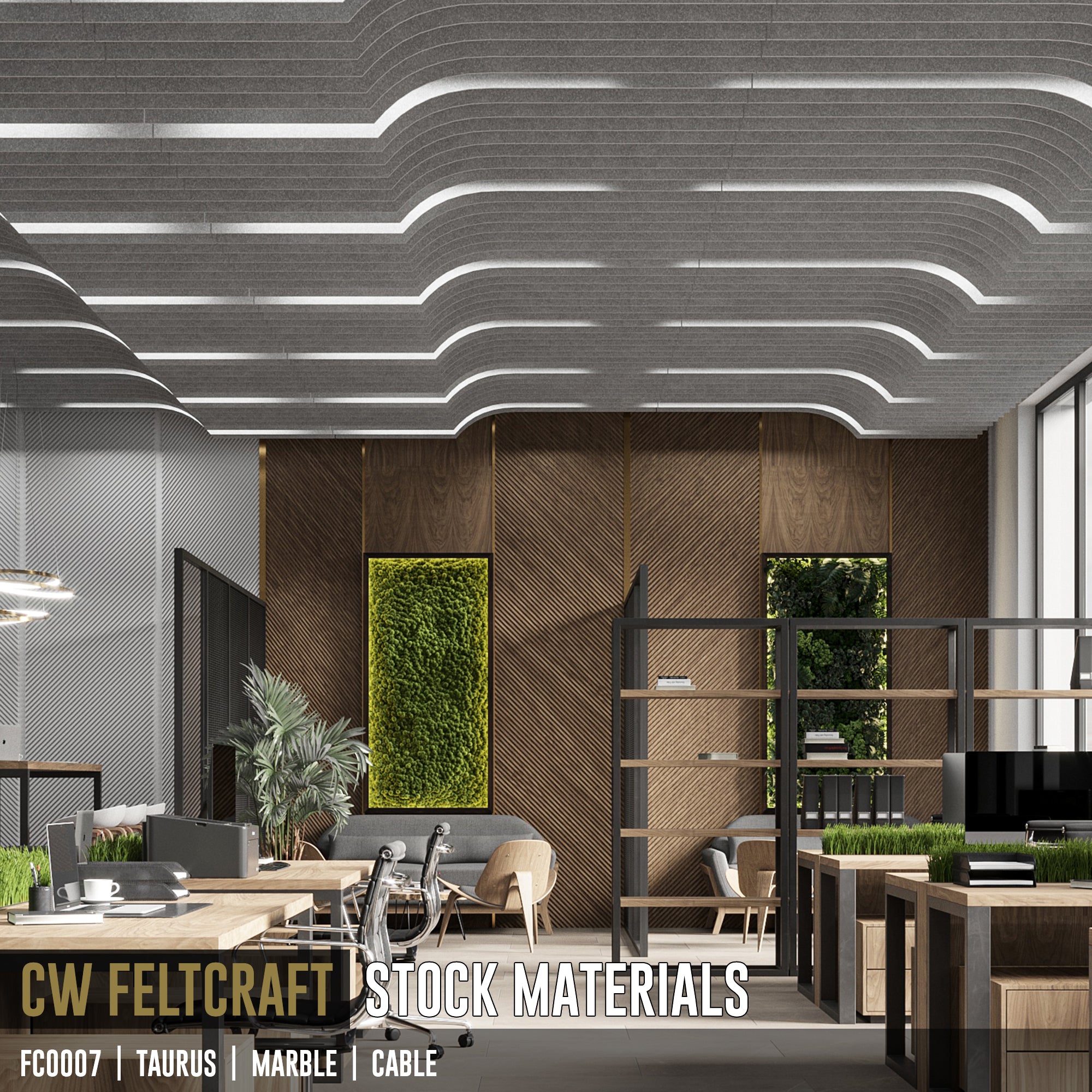 FC0007 | Taurus | Suspended Acoustical Ceiling Baffles System