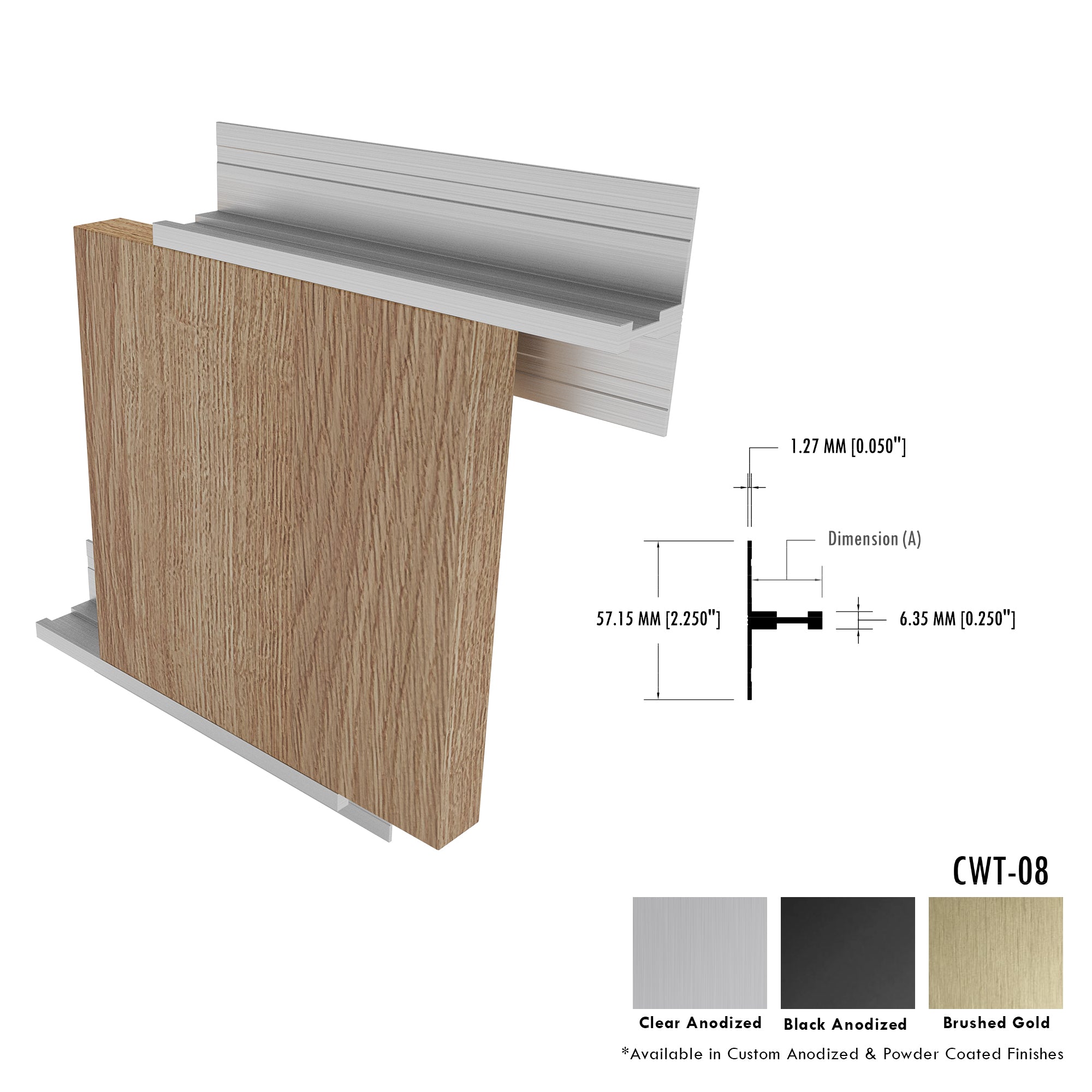 Architectural Trims – 1/4″ Accent - CWT-08 - Post Reveal