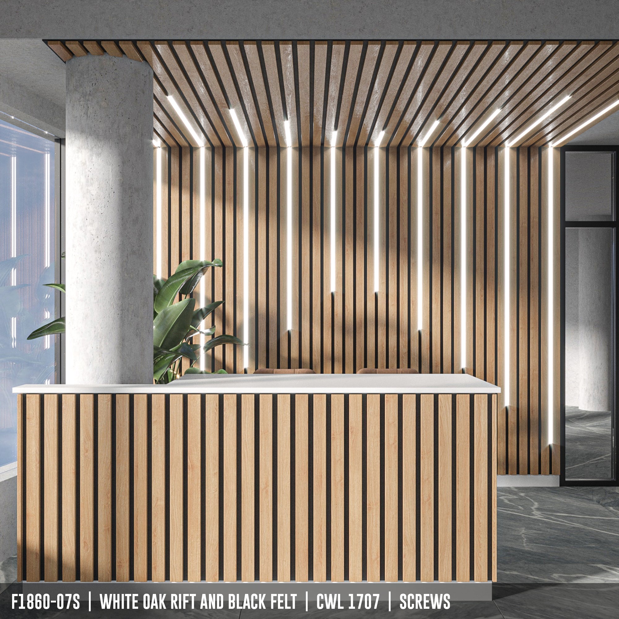 F1860-07S | Acoustical Linear Wood Panel