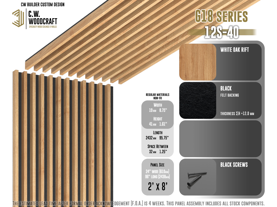 Linear wood panel for ceilings and walls