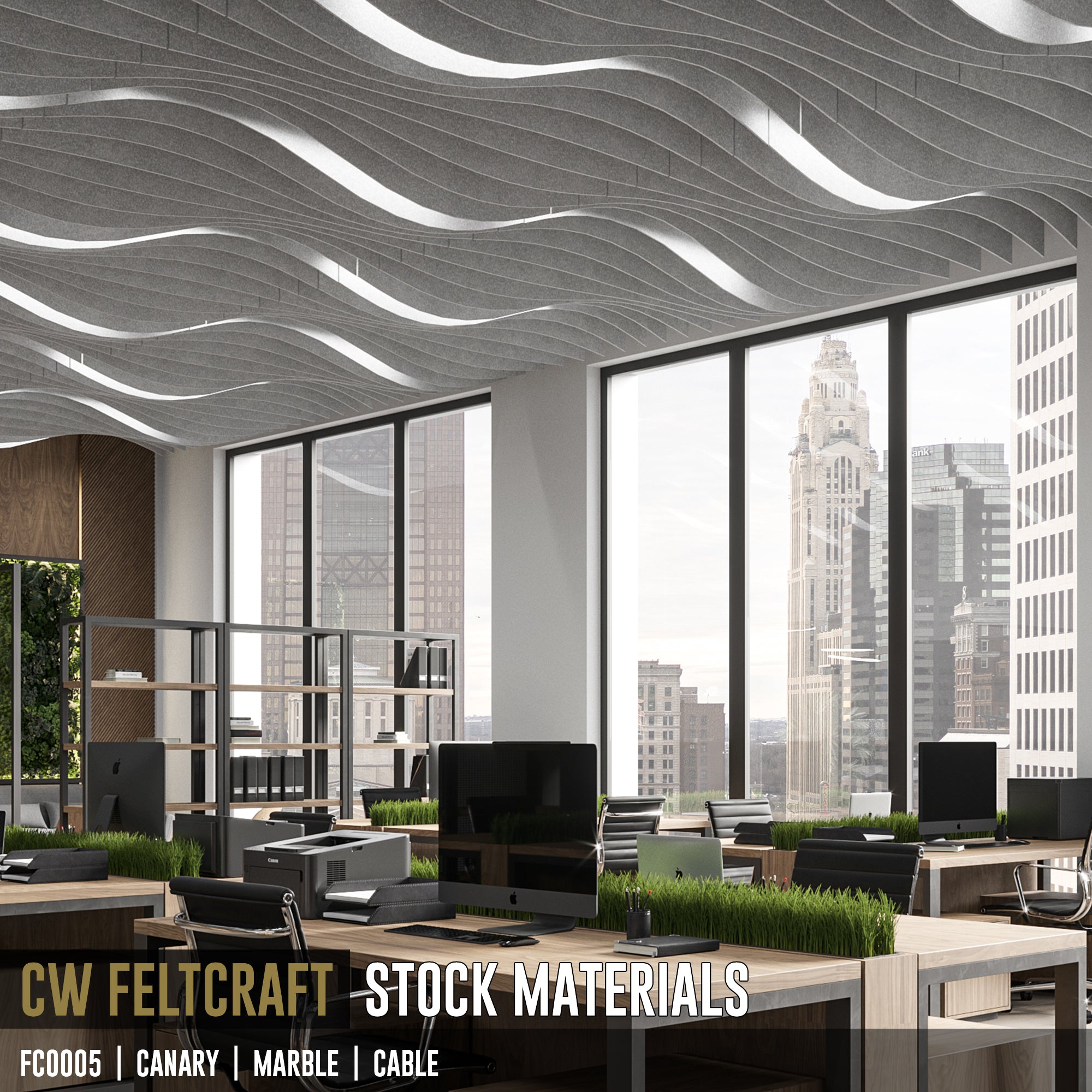 FC0005 | Canary | Suspended Acoustical Ceiling Baffles System